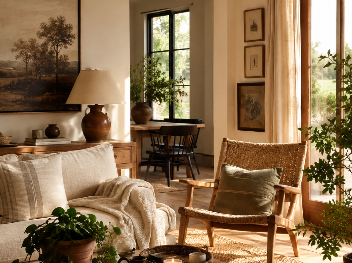 Elevated modern living room inspiration styling by DECORIV.